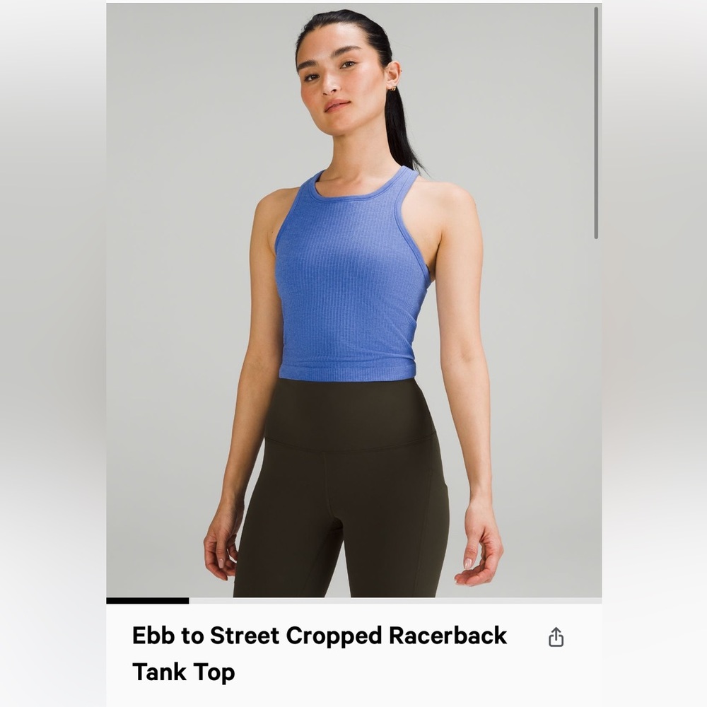 Lululemon ebb to street tank sz 8